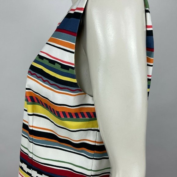 Kate Spade Saturday Stripe Sheath Dress Stretch Cotton Blend Multicolor Women 14 - Picture 16 of 16